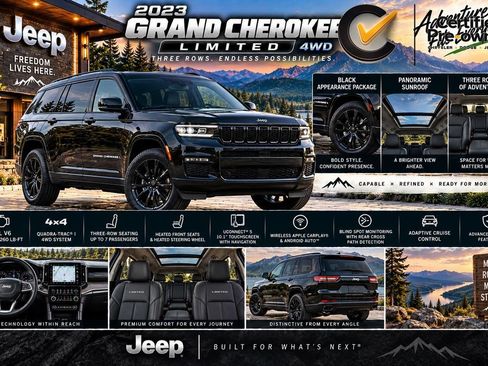 Certified 2023 Jeep Grand Cherokee L Limited w/ Black Appearance Package AWD/4WD image 2