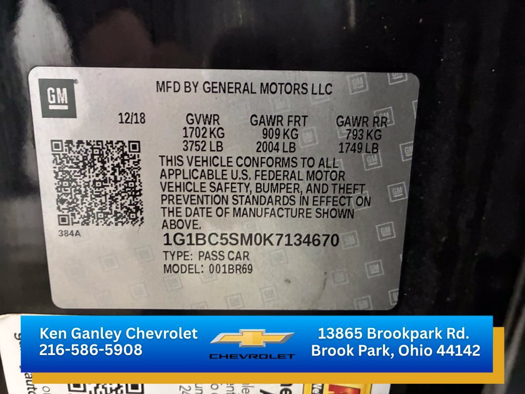 Certified 2019 Chevrolet Cruze LS FWD image 10