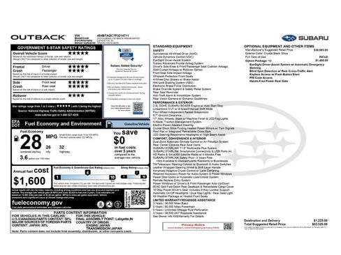 Used 2023 Subaru Outback Premium AWD/4WD image 2