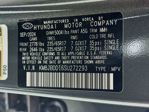 Certified 2025 Hyundai Tucson Blue AWD/4WD image 33