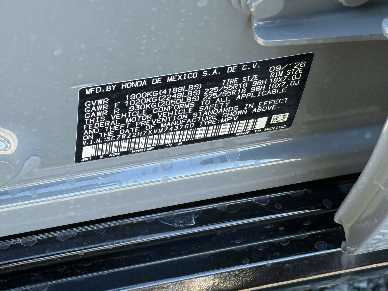 New 2027 Honda HR-V EX-L image 20