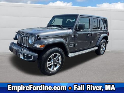 Used 2020 Jeep Wrangler Unlimited Sahara w/ Uconnect 4C Nav & Sound Group AWD/4WD image 1