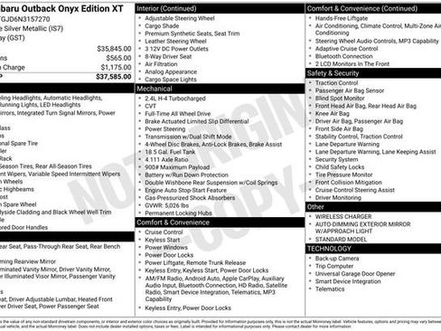 Used 2022 Subaru Outback Onyx Edition XT image 31