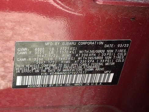 Certified 2023 Subaru Ascent Limited image 27