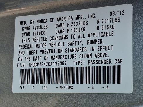 Used 2012 Honda Accord LX image 27