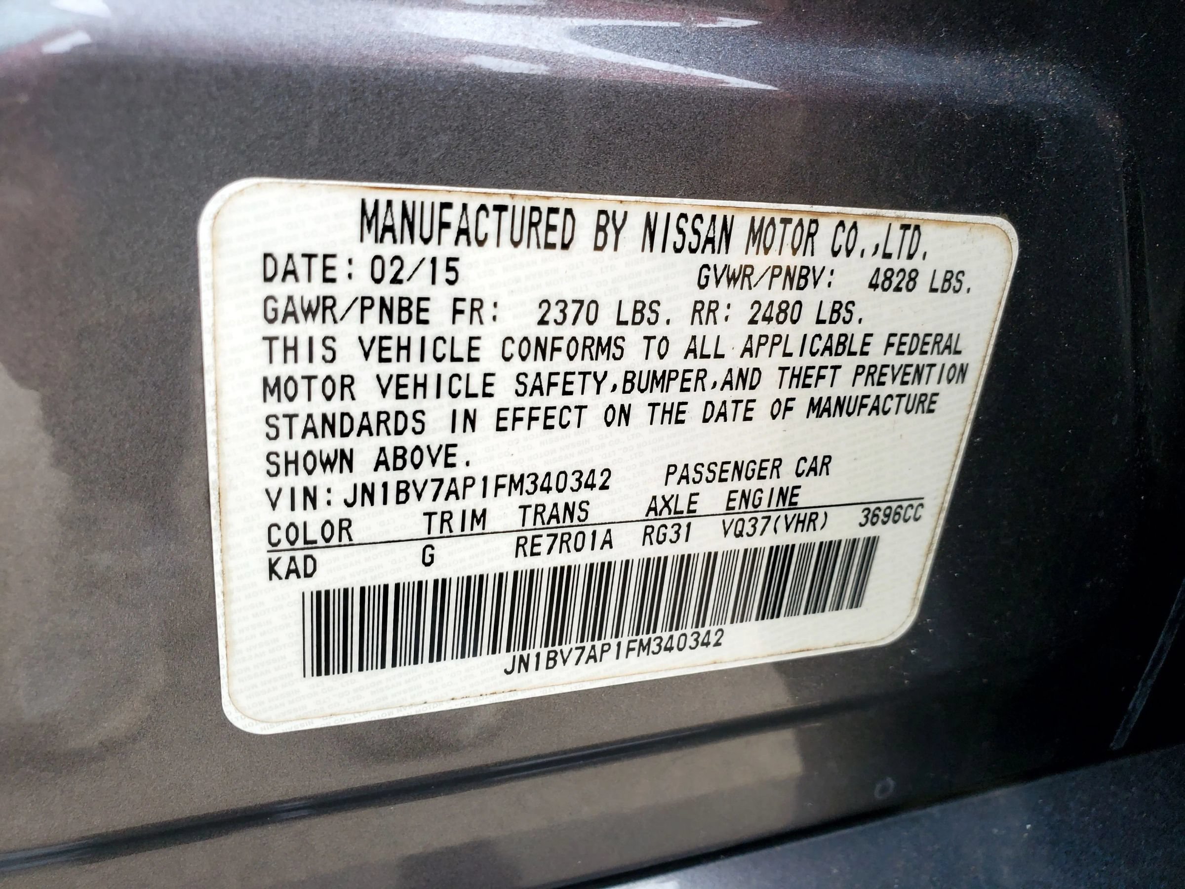 Used 2015 INFINITI Q50 RWD image 59