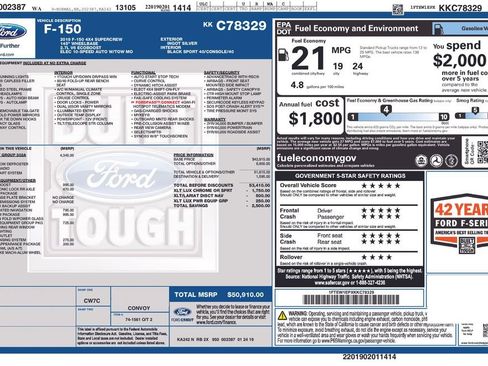 Used 2019 Ford F150 XLT w/ Equipment Group 302A Luxury image 1