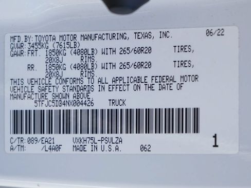 Used 2022 Toyota Tundra Limited AWD/4WD image 59