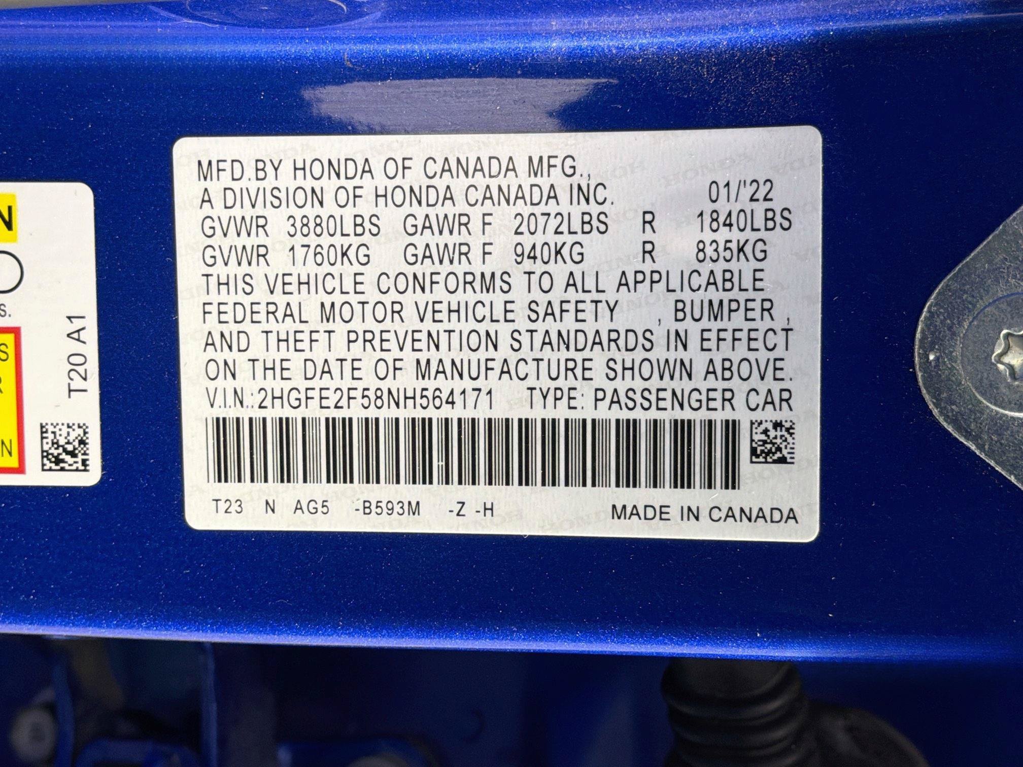 Used 2022 Honda Civic Sport image 12