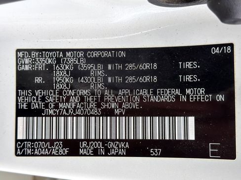 Used 2018 Toyota Land Cruiser AWD/4WD image 30
