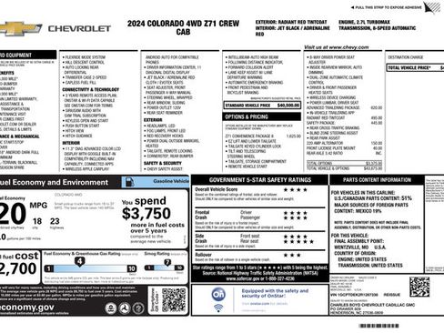 Used 2024 Chevrolet Colorado Z71 w/ Z71 Convenience Package 2 AWD/4WD image 3