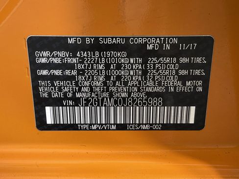 Used 2018 Subaru Crosstrek 2.0i Limited AWD/4WD image 12