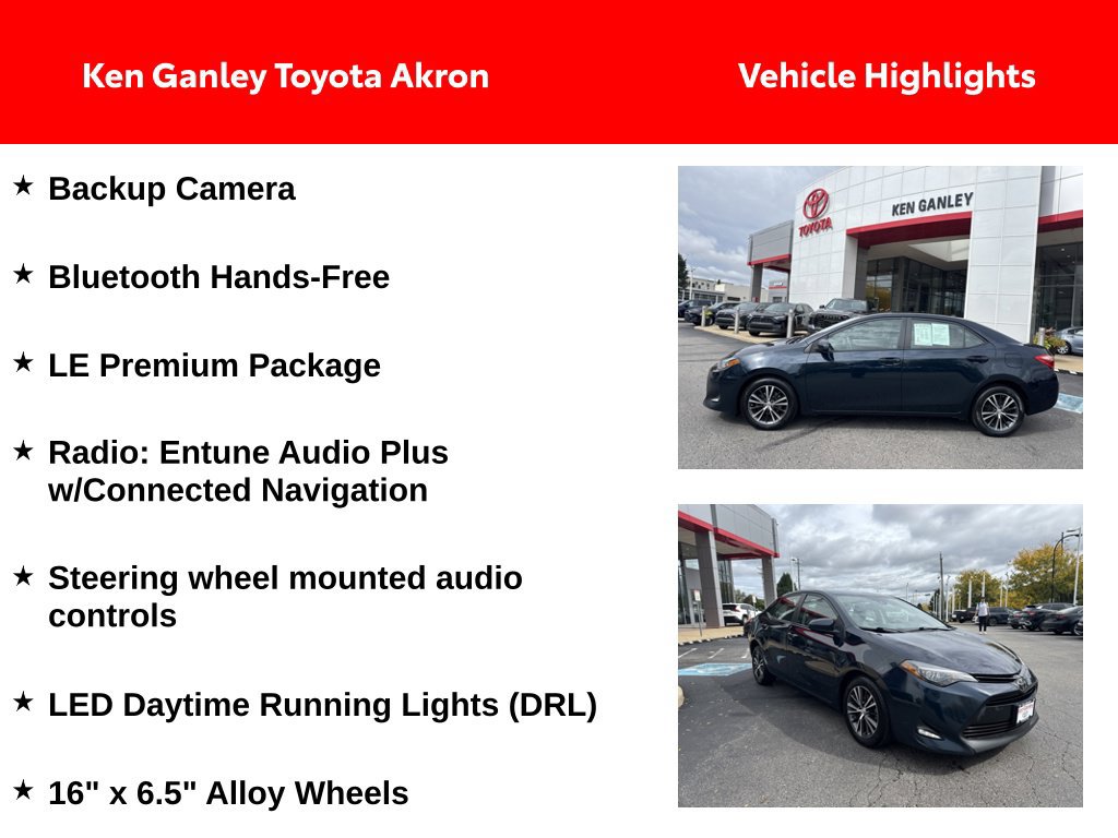 Used 2017 Toyota Corolla LE w/ LE Premium Package FWD image 2