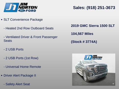 Used 2019 GMC Sierra 1500 SLT AWD/4WD image 18