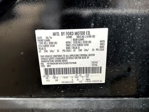 Used 2016 Ford Explorer Limited AWD/4WD image 21