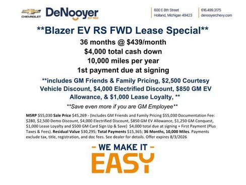 New 2025 Chevrolet Blazer EV RS FWD image 2