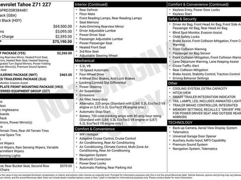 Used 2025 Chevrolet Tahoe Z71 w/ Comfort Package AWD/4WD image 13
