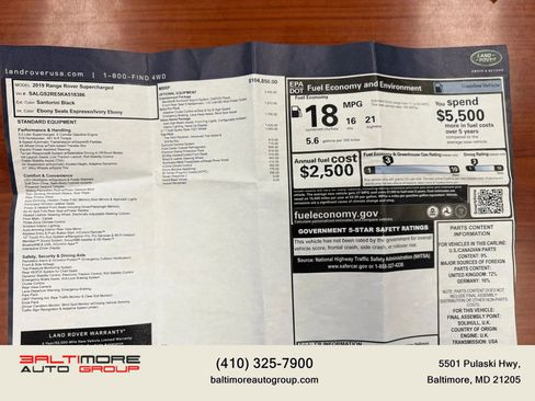 Used 2019 Land Rover Range Rover Supercharged image 9