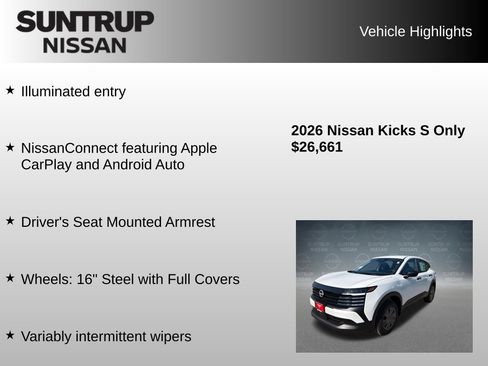 Used 2026 Nissan Kicks S FWD image 40