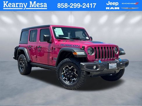 Certified 2022 Jeep Wrangler Unlimited Rubicon 4xe w/ Safety Group AWD/4WD image 1