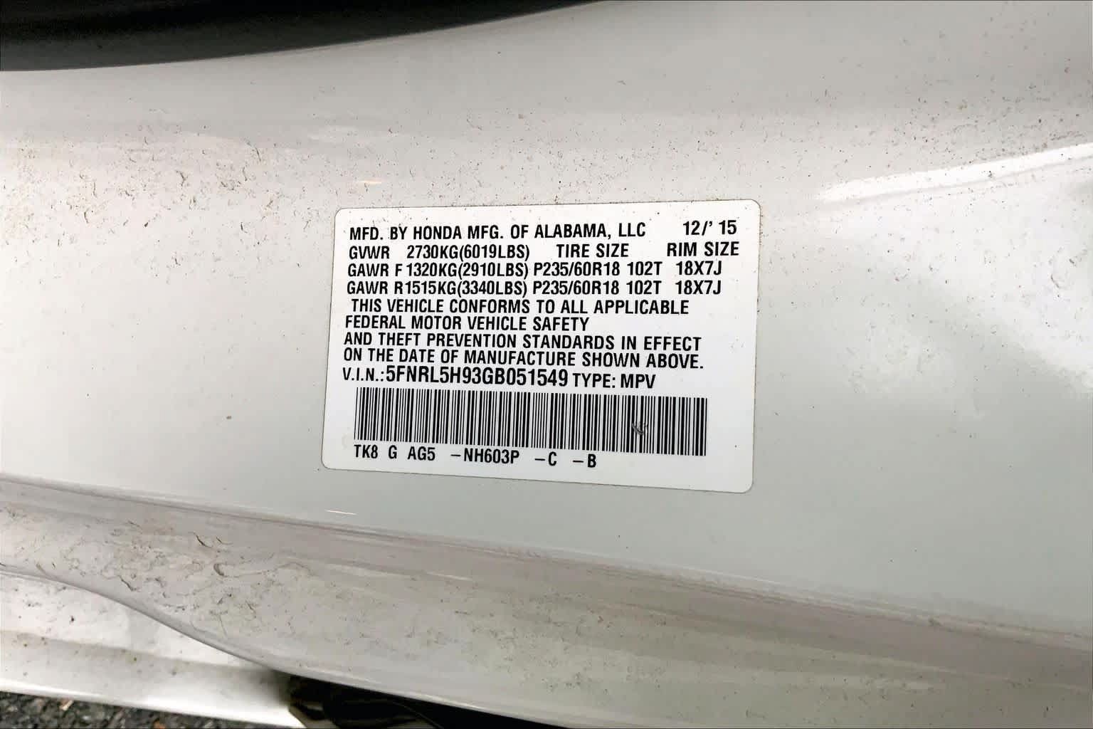 Used 2016 Honda Odyssey Touring image 37