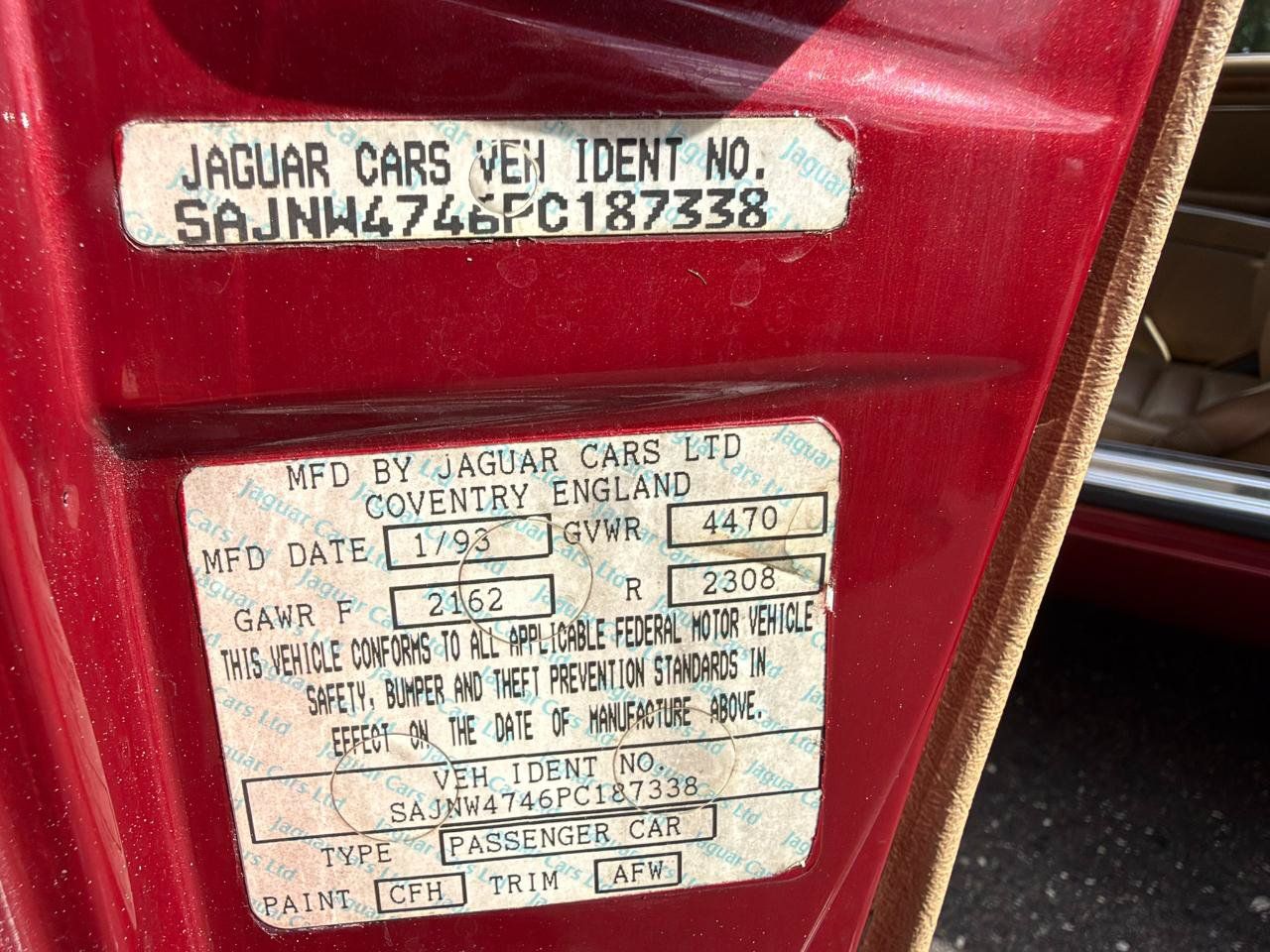 Used 1993 Jaguar XJS 4.0 Convertible RWD image 44