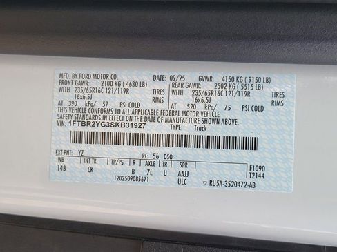 New 2025 Ford Transit 250 Low Roof AWD w/ Upfitter Package image 14