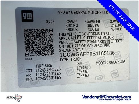 Used 2025 Chevrolet Express 2500 w/ Driver Convenience Package RWD image 22