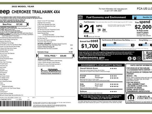 Used 2022 Jeep Cherokee Trailhawk image 3