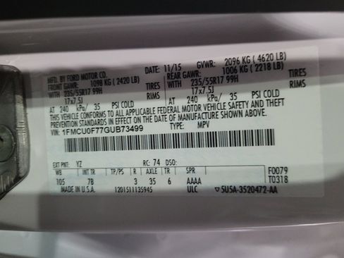 Used 2016 Ford Escape S FWD image 33