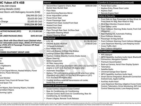Used 2025 GMC Yukon AT4 w/ LPO, Get Active Package AWD/4WD image 81