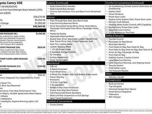 Certified 2022 Toyota Camry XSE w/ Navigation Package FWD image 35
