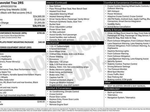 Used 2025 Chevrolet Trax RS w/ Driver Confidence Package image 20