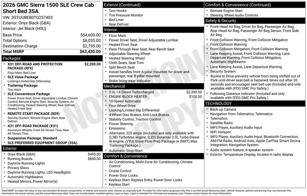 New 2026 GMC Sierra 1500 SLE AWD/4WD image 38