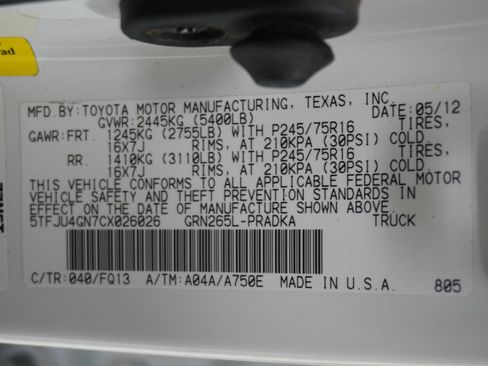 Used 2012 Toyota Tacoma PreRunner image 26