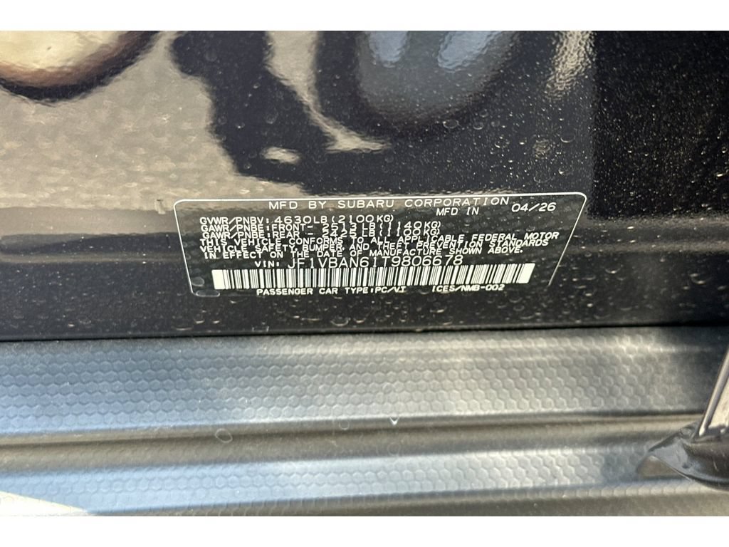 New 2026 Subaru WRX Limited AWD/4WD image 25