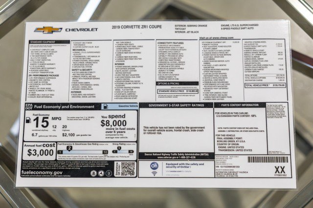 Used 2019 Chevrolet Corvette ZR1 RWD image 64