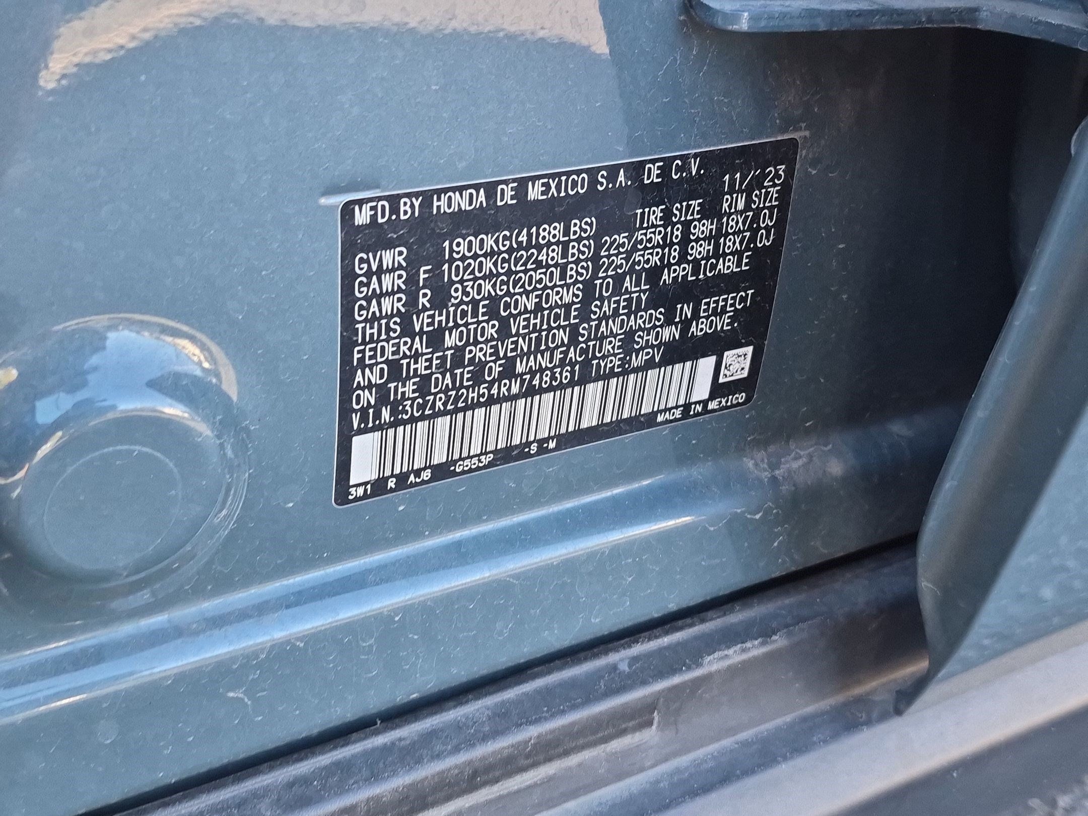 Certified 2024 Honda HR-V Sport image 34