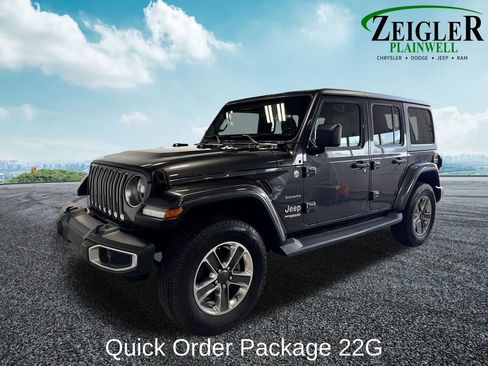 Used 2021 Jeep Wrangler Unlimited Sahara w/ LED Lighting Group AWD/4WD image 2