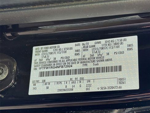 Used 2022 Ford F150 Raptor w/ Equipment Group 801A High image 34