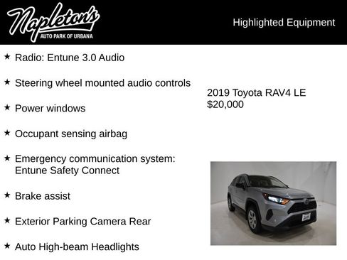 Used 2019 Toyota RAV4 LE w/ All Weather Liner Package image 15