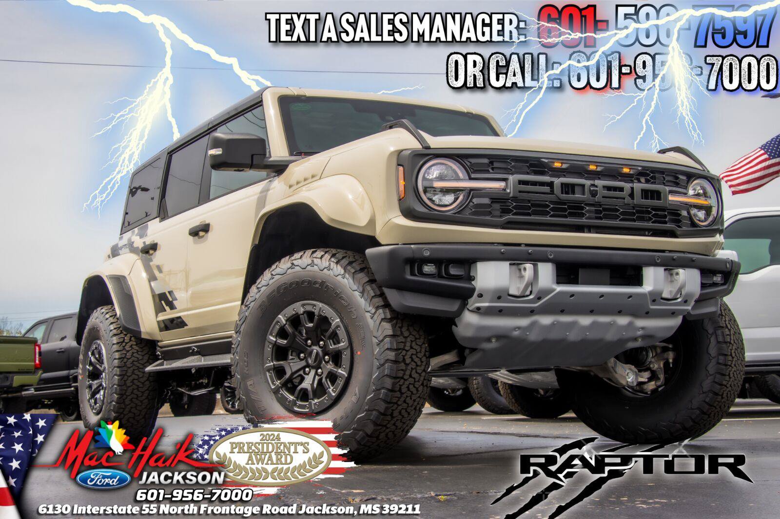 New 2026 Ford Bronco Raptor w/ Interior Carbon Fiber Pack AWD/4WD image 1