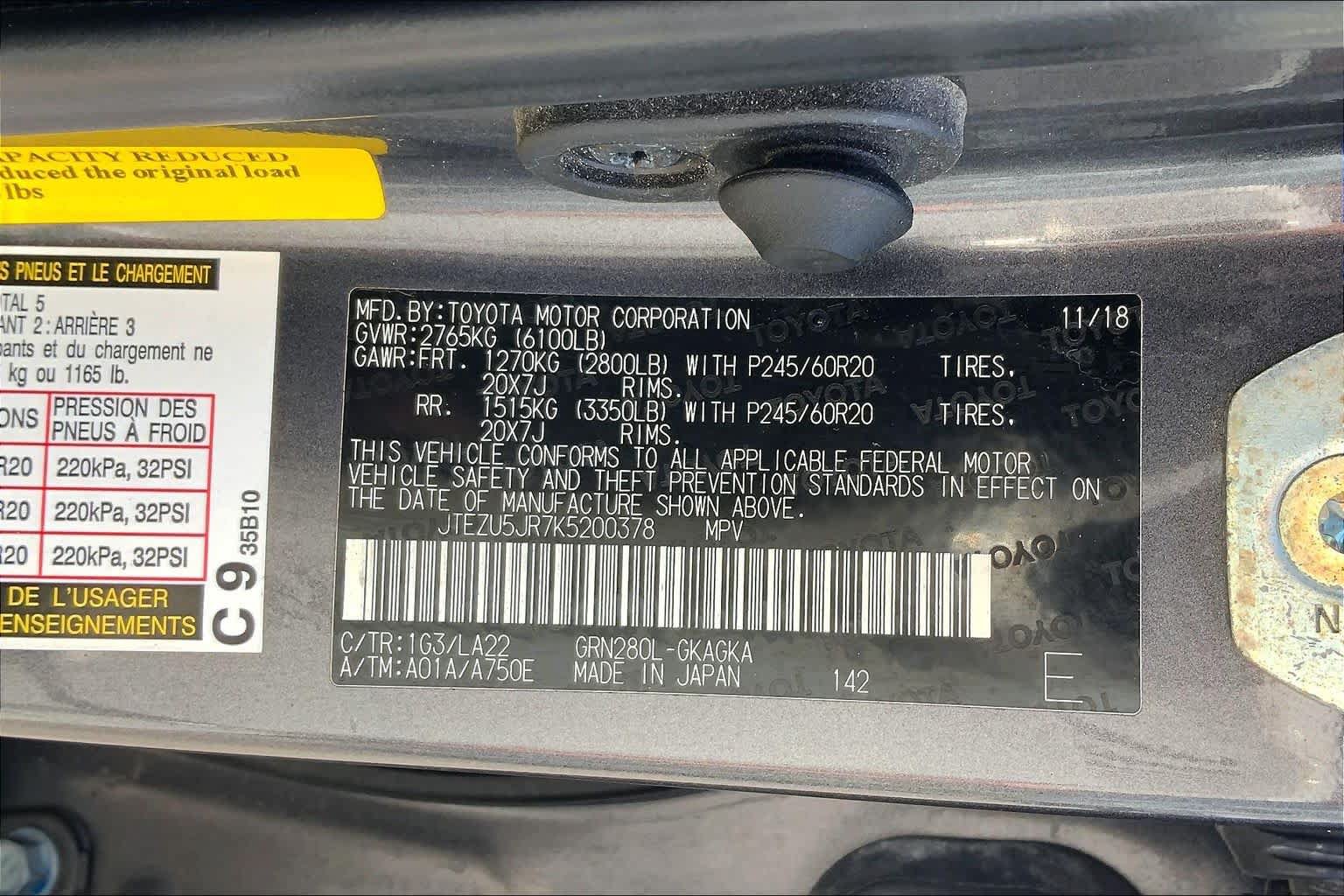 Used 2019 Toyota 4Runner Limited RWD image 62