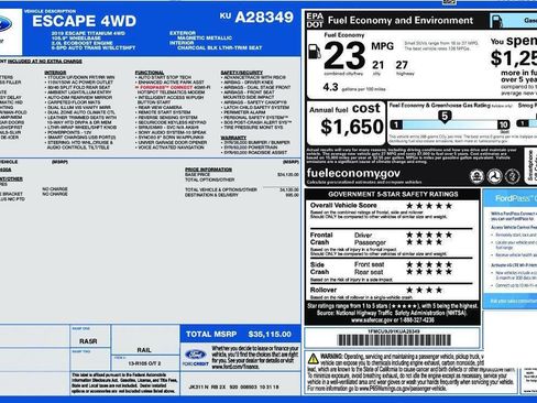Used 2019 Ford Escape Titanium AWD/4WD image 2