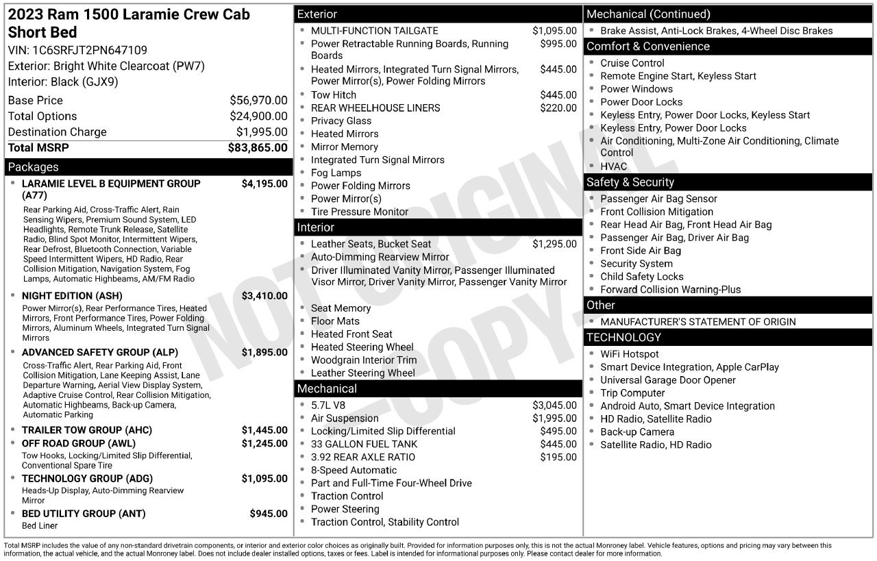 Used 2023 RAM 1500 Laramie AWD/4WD image 5