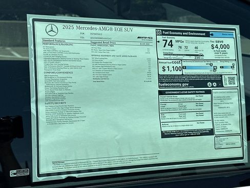New 2025 Mercedes-Benz EQE AMG 4MATIC SUV image 42