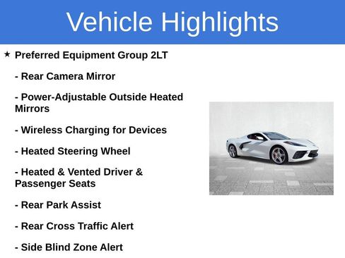 Certified 2022 Chevrolet Corvette Stingray Preferred Cpe w/ Engine Appearance Package image 6