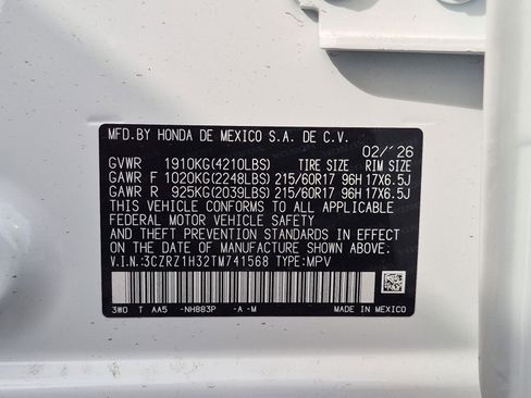 New 2026 Honda HR-V LX image 16