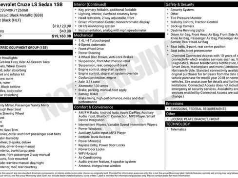 Certified 2019 Chevrolet Cruze LS image 15