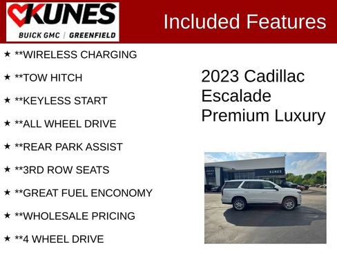 Used 2023 Cadillac Escalade Premium Luxury w/ Performance Package AWD/4WD image 3